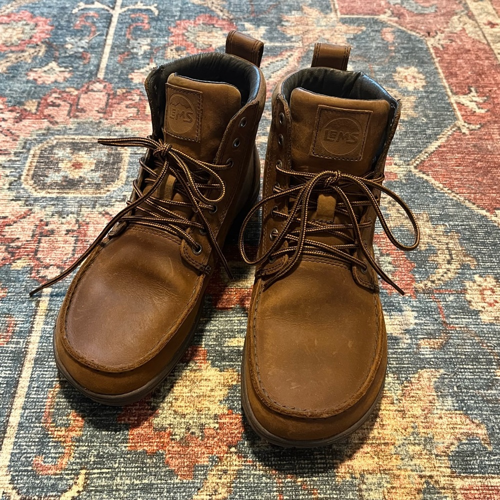 Lems Boulder Boot Leather Waterproof Men's 9.5, Women's 11